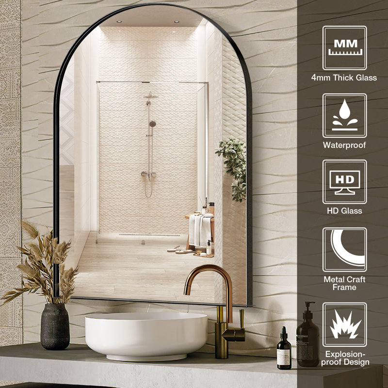 Latitude Run® Axia Metal Arch Wall Mounted Mirror & Reviews